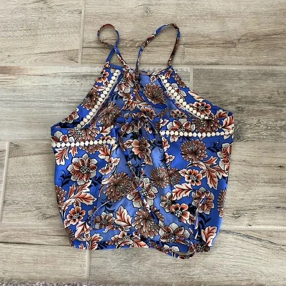 Dance & Marvel Floral Halter Top Size Small New without Tags - Picture 5 of 11
